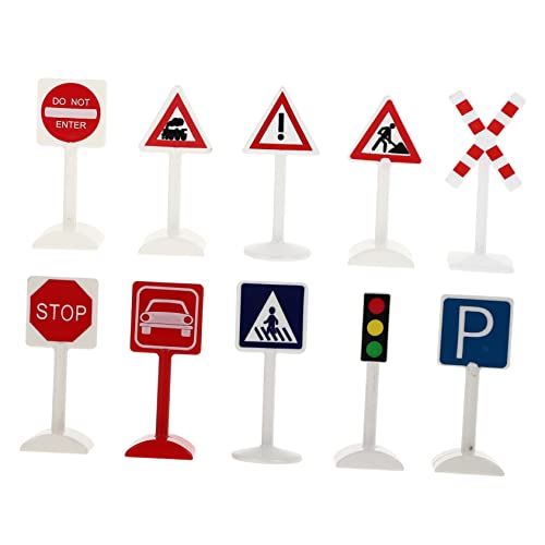 JOINPAYA 10 Stück Verkehrszeichen-Ornamente Straßenschilder-Ornamente Verkehrszeichen Straßenkenntniszeichen Simulation Straßenschild Miniaturszene Plastik JOINPAYA 10 Stück Verkehrszeichen-Ornamente Straßenschilder-Ornamente Verkehrszeichen Straßenkenntniszeichen Simulation Straßenschild Miniaturszene Plastik von JOINPAYA