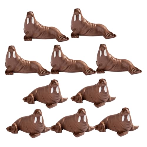 JOINPAYA 10 Stück Walross-Puppe kleine Harztiere Schüttgut Tierspielzeug für Ding Sachen Mini Material winzig süße Figuren Landschaft sensorisch Handwerk Coffee von JOINPAYA