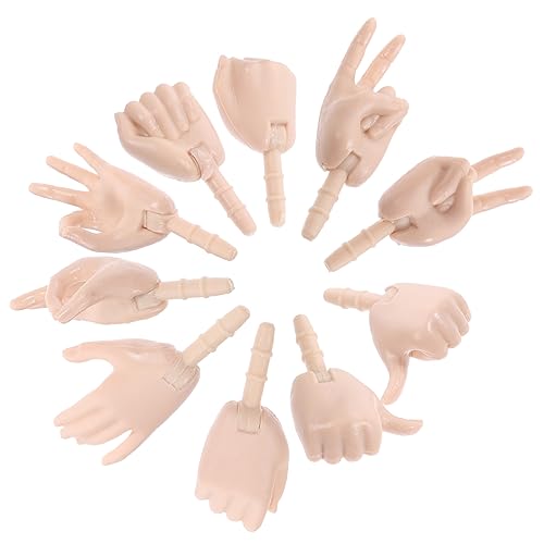 JOINPAYA 10 Stücke Puppenteile aus Kunststoff Kleiner Handgelenke für Selbstgemacht Puppen Handgefertigte Puppenhandteile Geeignet für Bastelprojekte von JOINPAYA