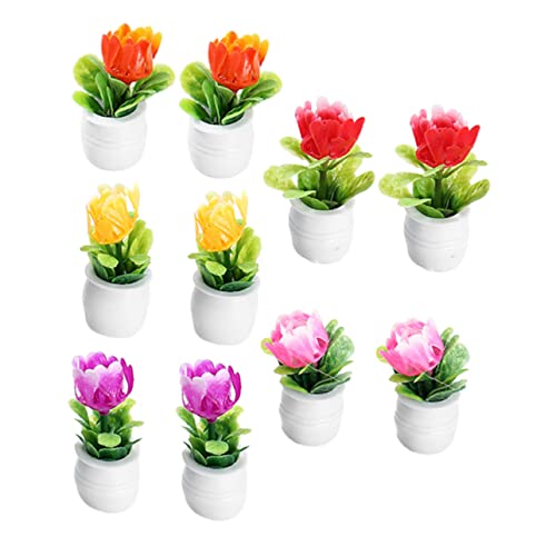 JOINPAYA 10 Stück simulierte Topfverzierung kunstpflanze kunstplflanze Micro Plants miniaturfiguren Miniatures Mini-Dekoration Mini gefälschte Topfpflanze künstliche Mini-Topfpflanzen Harz von JOINPAYA