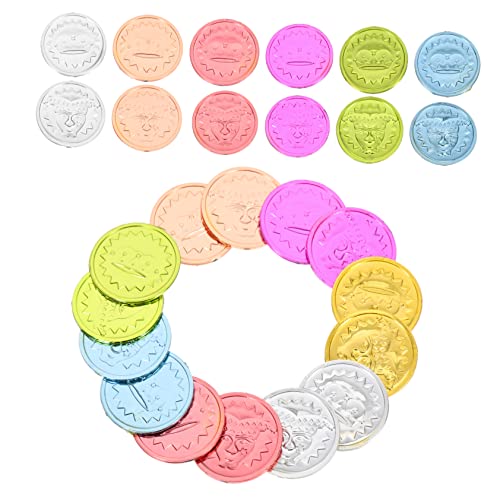 JOINPAYA 100 Stück Clown Themen Spielgeld Wiederverwendbare Münzen aus Sicherem für Kindergeburtstage Partys und Piratendekoration Hochglänzende Spielmünzen für Rollenspiele und von JOINPAYA