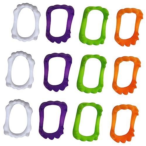 JOINPAYA 100 Stück Halloween Gebiss Kostüm Falsche Zähne Aufziehzähne Vampirzähne Halloween Gruselige Halloween Brille Bekleidung Bunte Ornamente Falsches Cosplay Zubehör von JOINPAYA