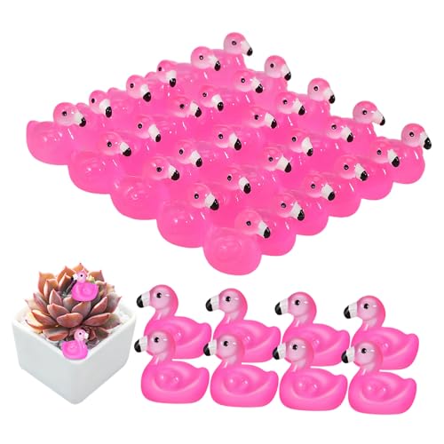 JOINPAYA Flamingo-Ornamente Im Dunkeln Leuchtende Solarleuchten Tierfiguren Aus Kunstharz Flamingo-Dekorationen Großpackung von JOINPAYA