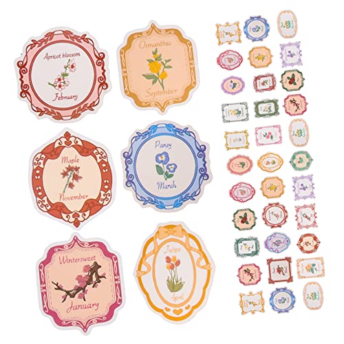 JOINPAYA 100 Stück Pflanzen-Doodle-Aufkleber Mehrzweckaufkleber Koffer-blumenaufkleber Aufkleber Für Koffer Aufkleber Mit Blumendruck Wasserbecher Aufkleber Für Flaschen Papier von JOINPAYA