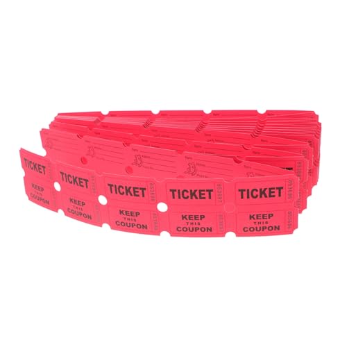JOINPAYA 100 Stück Raffle Tickets Rote Lose aus Event Ticket Labels für Verlosungen Veranstaltungen und Feiern Sichere und Vielseitige Eintrittskarten von JOINPAYA