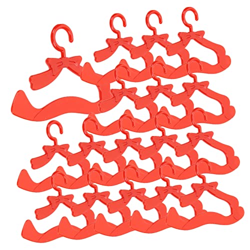 JOINPAYA 100 Stück Teiliges Mini Puppenkleiderbügel Rote Miniatur Kleiderbügel aus Robustem Praktische Puppenhaus Accessoires für Puppenkleidung Geeignet für Kleiderschrank von JOINPAYA