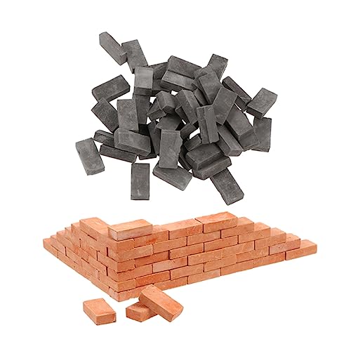 JOINPAYA 100 Stück simulierter Ziegel Gartenarbeit bastelmaterial Mikrolandschaftsgestaltung bricketts Architekturmodellbau Mini-Bausteine Ton Miniatur-Ziegeldekor Sandtisch Ziegel von JOINPAYA