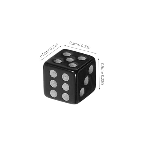 JOINPAYA 100-teilige Miniatur-Würfelsammlung in Schwarz – winzige 6-seitige Würfel zum Basteln und Spielen – tragbare und stilvolle Spielwerkzeuge für jeden Anlass von JOINPAYA