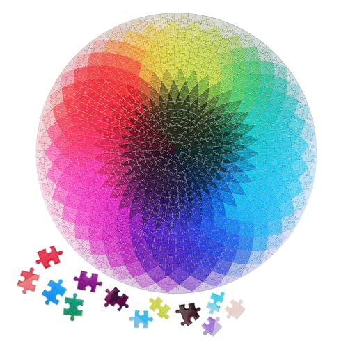 JOINPAYA 1000 Stück Rainbow Puzzle für Erwachsene Teile Farbwechsel Puzzle mit Einzigartigem Design Herausfordernd und Unterhaltsam für Stundenlangen Spielspaß aus Robustem zur Dekoration von JOINPAYA