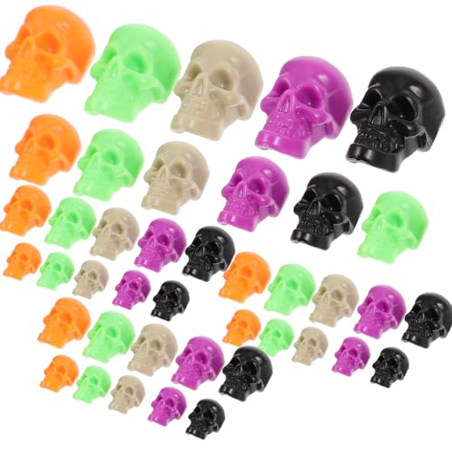 JOINPAYA 100St Halloween-Totenkopfdekoration Mini-Halloween-Schädel Skelett in voller Größe halloween halloween toys kleine Totenkopfverzierung exquisiter Schädelkopf Plastik von JOINPAYA