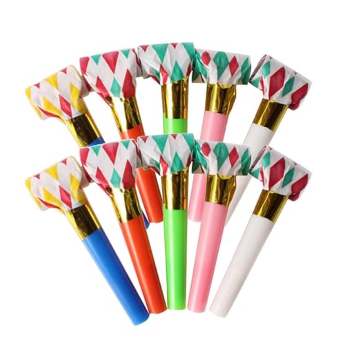 JOINPAYA Kindergeburtstagsparty Pfeifen 100er Packung 6cm Party Squawkers Party Spielzeug Zufällige Farbe von JOINPAYA