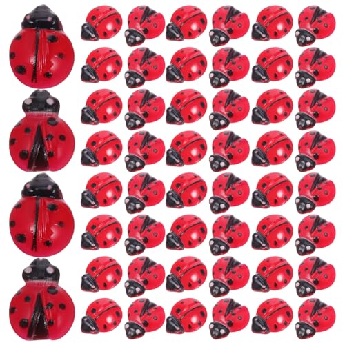 JOINPAYA 100St Kleiner Insektenmarienkäfer Mini-Marienkäfer-Modell Marienkäfer zum Basteln Hase für Garten Marienkäfer-Wohnkultur Marienkäfer-Gastgeschenke Harz von JOINPAYA