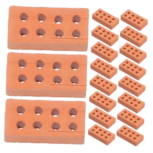 JOINPAYA 100St Mini-Ziegelfliesen gesteckt bastelset für bastelmaterial sandkasten Architekturmodell Mini-Bausteine ausfallen Mini-Steine Mini-Wandziegel Spielzeugsteine Ton von JOINPAYA