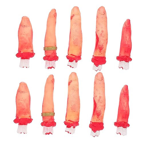 JOINPAYA 10St Finger Halloween Horror Halloween grusel halloweendeko Halloween Dekoration Körper Fälschung Halloween-Partydekorationen Halloween-Partygeschenk Latexschaum von JOINPAYA
