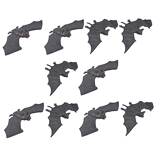 JOINPAYA 10St Fledermaus-Anhänger Miniatur Fledermäuse Dekoration Aufkleber werfen Halloween atmosphäre Halloween Halloween-Szenendekoration Halloween-Fledermaus- Gummi Black von JOINPAYA