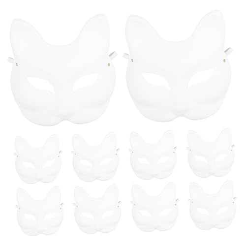 JOINPAYA 10St Handbemalte Zellstoffmasken Vollkopfmaske Halloween Katzenmaske bemalbar Fuchsmaske Fälschung halloween masken halloweenmaske Maskerade Masken Halloween-Augenmaske Papier Weiß JOINPAYA 10St Handbemalte Zellstoffmasken Vollkopfmaske Halloween Katzenmaske bemalbar Fuchsmaske Fälschung halloween masken halloweenmaske Maskerade Masken Halloween-Augenmaske Papier Weiß von JOINPAYA