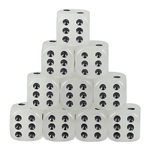 JOINPAYA Gaming Supply 10-teiliges Farbiges Würfel-Set Würfelspielzeug Zahlenpunkte Für Nachtspiele von JOINPAYA