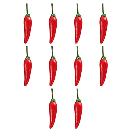 JOINPAYA 10St Mini-Gemüsemodell mini für Toy Mini Apartment Decoration Mini Decoration kucheltier künstliches Gemüse Miniatur Essen Dolly- - Mini-Pfeffer Harz rot von JOINPAYA