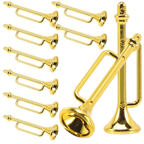 JOINPAYA 1/2 Stück Miniatur-trompete Musikinstrument Modellzubehör Für Bruchfestes Mini-trompetenspielzeug Für Rollenspiele Für Jungen Und Mädchen JOINPAYA 1/2 Stück Miniatur-trompete Musikinstrument Modellzubehör Für Bruchfestes Mini-trompetenspielzeug Für Rollenspiele Für Jungen Und Mädchen von JOINPAYA