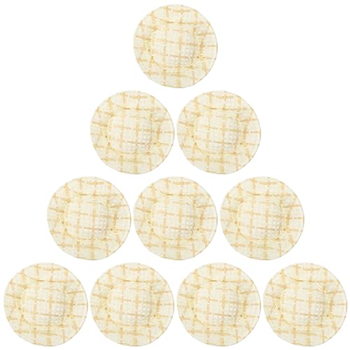 JOINPAYA 10St Puppenhaus Strohhut für kinderspielzeug doll Accessories zierkappen Mini-Hüte für Puppenhäuser kleine Hüte Puppenmütze selber Machen gewebter Hut Papier JOINPAYA 10St Puppenhaus Strohhut für kinderspielzeug doll Accessories zierkappen Mini-Hüte für Puppenhäuser kleine Hüte Puppenmütze selber Machen gewebter Hut Papier von JOINPAYA