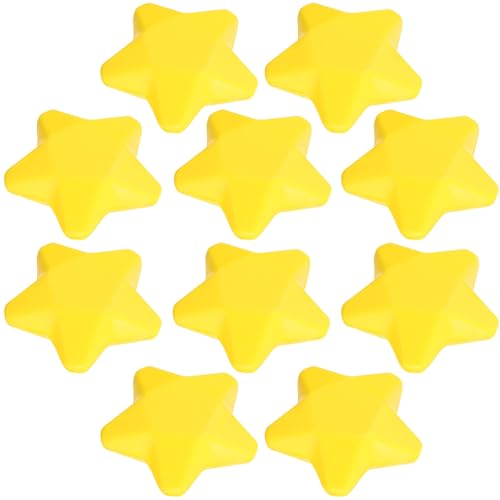 JOINPAYA 10St Stern-Schaumkugel Fingerkrafttrainer sternförmige Handgriffbälle Fitnessgeräte für den Haushalt muskelentspannende Bälle Dekompressions-Fingergriffbälle Polyurethan Yellow von JOINPAYA