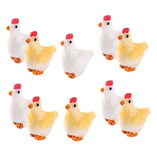 JOINPAYA 10st Für Nutztiere Mini-küken-ornamentspielzeug Lustige Gartendekorationen Kleine Kuscheltiere Hähnchen-Kuchen-Topper Mini-hühnerfigur Winziger Hühnerhahn Hahn Figur Harz JOINPAYA 10st Für Nutztiere Mini-küken-ornamentspielzeug Lustige Gartendekorationen Kleine Kuscheltiere Hähnchen-Kuchen-Topper Mini-hühnerfigur Winziger Hühnerhahn Hahn Figur Harz von JOINPAYA