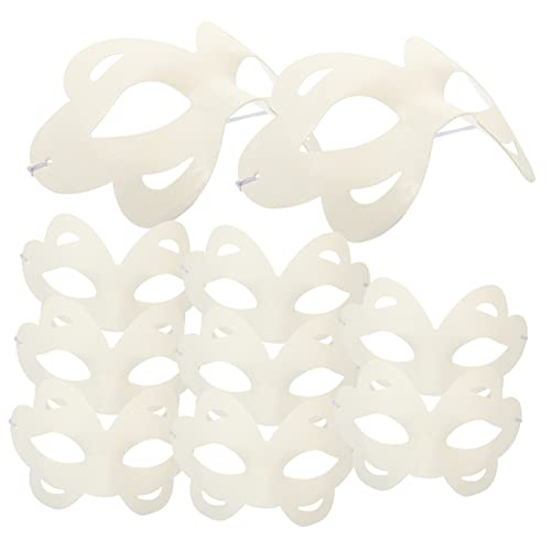 JOINPAYA 10st Handbemalte Maske Selber Machen Cosplay Maskenkostüm Masken Kunst Halloween-säuberungsmaske Schlichte Maskerade Maskerade-maske-paar Opernmaske Maskenpaar Leer Weiß Papier von JOINPAYA