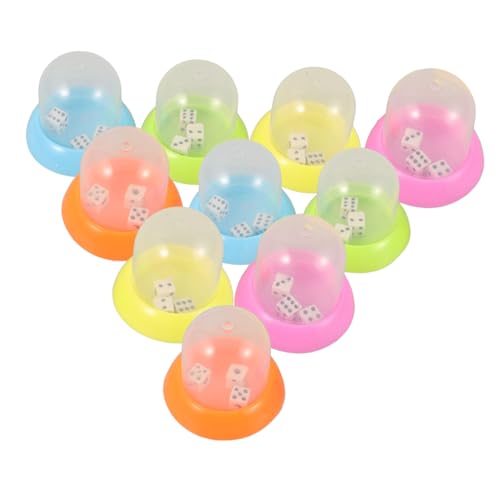 JOINPAYA Würfelbecher – 10-teiliges Würfelbecher-Set Für Kinder Würfelbecherhalter Spielwürfelbecher Aus Kunststoff Ideal Für Kinderpartys Und Lernspiele von JOINPAYA