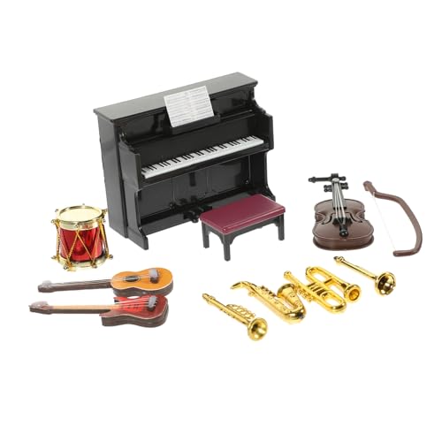 JOINPAYA 11 Teiliges Miniatur Spielzeuginstrumente Set Für Puppenhäuser Musikinstrumente Zubehör Für Ideal Für Dollhouse Instruments Decor Und Dollhouse Accessories von JOINPAYA