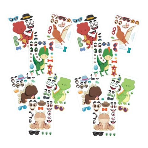 JOINPAYA 12 Blatt Dinosaurier-Puzzle-Aufkleber Aufkleber-Puzzle DIY Dinosaurier Aufkleber Dinosaurier-Aufkleber Tiere Aufkleber DIY-gesichtsaufkleber Aufkleber Mit Dinosauriermuster JOINPAYA 12 Blatt Dinosaurier-Puzzle-Aufkleber Aufkleber-Puzzle DIY Dinosaurier Aufkleber Dinosaurier-Aufkleber Tiere Aufkleber DIY-gesichtsaufkleber Aufkleber Mit Dinosauriermuster von JOINPAYA