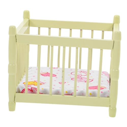JOINPAYA Puppenhaus-Miniatur Aus Holz Im Maßstab 1:12 Puppenmöbel für Jungen- und Mädchenzimmer Miniatur-Accessoire Puppenbett Miniatur-krippen-Ornament JOINPAYA Puppenhaus-Miniatur Aus Holz Im Maßstab 1:12 Puppenmöbel für Jungen- und Mädchenzimmer Miniatur-Accessoire Puppenbett Miniatur-krippen-Ornament von JOINPAYA