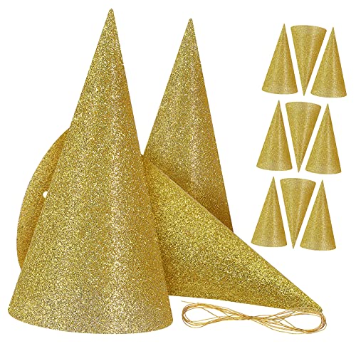 JOINPAYA 12-teilige Geburtstagskappen-kollektion Partyhüte Mit Goldenem Glitzer Für Kinder Und Erwachsene Attraktive Partygeschenke JOINPAYA 12-teilige Geburtstagskappen-kollektion Partyhüte Mit Goldenem Glitzer Für Kinder Und Erwachsene Attraktive Partygeschenke von JOINPAYA
