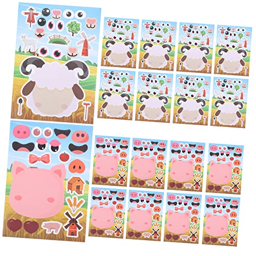 JOINPAYA 12stücke Farm Tier Sticker Karton Aufkleber Für Tiergesicht Puzzle Kreative Bastelideen Für Und Geburtstagsdekorationen JOINPAYA 12stücke Farm Tier Sticker Karton Aufkleber Für Tiergesicht Puzzle Kreative Bastelideen Für Und Geburtstagsdekorationen von JOINPAYA