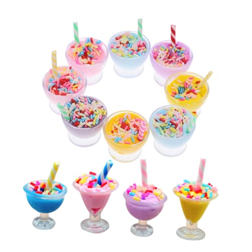 JOINPAYA Puppenhaus Mini Lebensmittel 12 Stücke Ornament Mini Dessert Set Harz Handwerk Für Jungen Und Mädchen Spielen von JOINPAYA