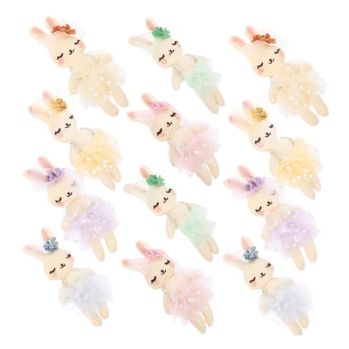 JOINPAYA 12 Stück Kaninchenpuppe Kuscheltiere Squishmellows Plüschtiere Für Mädchen Flauschiger Hasen-schlüsselanhänger Einhornplüsch Stofftierzoo Gestricktes Stofftier Garn von JOINPAYA