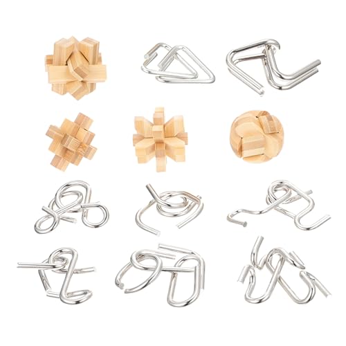 JOINPAYA 12 Stücke Traditionelle Spielzeug Knoten Puzzle Entsperren Spielzeug Für Jungen Und Mädchen Familie Spaß von JOINPAYA