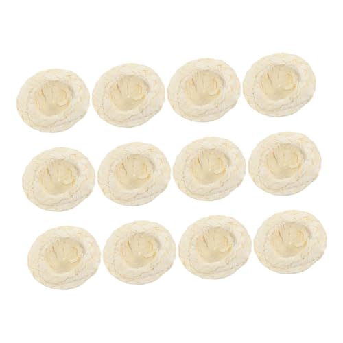 JOINPAYA 12 Stück Mini-Strohhut Mini-strohhüte Zum Basteln Exquisites Hutdekor Puppenhaushut Foto Requisite Mini-Hut Aus Strohgeflecht Kleine Hüte Zum Basteln Gewebter Hut Mini-hüte von JOINPAYA