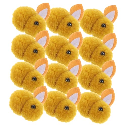 JOINPAYA 12 Stück Plüschhase Kaninchen Weihnachtsplüschpuppe Hallo ausgestopft Plüschtiere Cuddly Bunny Weihnachts Party Xmas Decoration Partydekor Hasenpuppenverzierung Light Brown von JOINPAYA