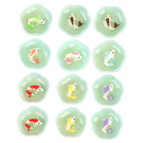 JOINPAYA 12stücke Miniatur Fischschalen Bunte Puppenhaus Dekoration Für Aquarien Und Kreative Landschaften Häuser Und Schreibtische von JOINPAYA