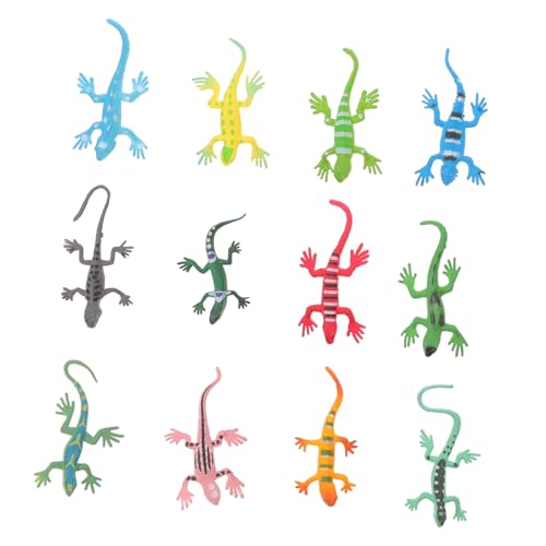 JOINPAYA Simulation Eidechsenmodell Gefälschtes Eidechsenmodell 12 Stück Reptilienfiguren Für Jungen Und Mädchen Tiermodell Basteln von JOINPAYA