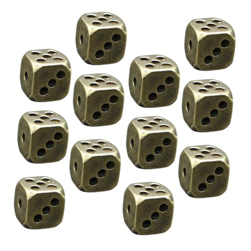 JOINPAYA 12 Stück Teiliges Messingwürfel Vintage mit Abgerundeten Ecken Solide Metallwürfel für Kartenspiele Bar und Tischspiele Dekoratives Spielzubehör und Geschenkidee JOINPAYA 12 Stück Teiliges Messingwürfel Vintage mit Abgerundeten Ecken Solide Metallwürfel für Kartenspiele Bar und Tischspiele Dekoratives Spielzubehör und Geschenkidee von JOINPAYA