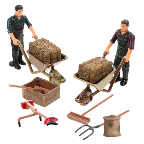 JOINPAYA 12 Stück Teiliges Miniatur Bauernhof Figuren mit Realistischen Bauern und Miniatur Farmwerkzeugen Leichte Kunststoffmodelle Detailgetreue Dekoration für Mikrolandschaften und JOINPAYA 12 Stück Teiliges Miniatur Bauernhof Figuren mit Realistischen Bauern und Miniatur Farmwerkzeugen Leichte Kunststoffmodelle Detailgetreue Dekoration für Mikrolandschaften und von JOINPAYA