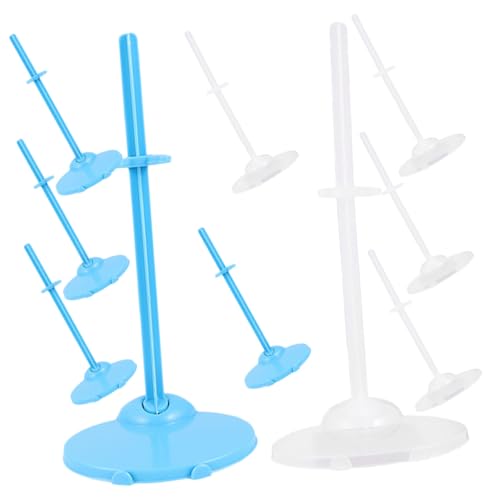JOINPAYA 12 Stück Teiliges Puppenzubehör aus Stabilem Kunststoff Transparente und Blaue Stützhalter für Puppen und Figuren Sicherer Stand für Puppenhaus Display und Sammelobjekte als von JOINPAYA