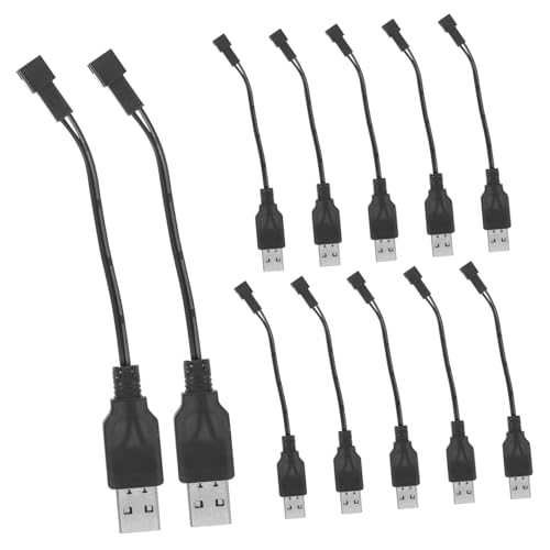 JOINPAYA 12 Stück Teiliges USB-ladekabel Kurz USB-c Kabel Schnellladeadapter für Elektrisches Rc Auto Bubble Machine Effiziente Stromversorgung und Kompakte Tragbarkeit von JOINPAYA