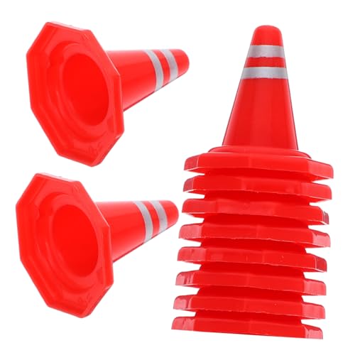 JOINPAYA 12 Stück Verkehrszeichenmodell Zapfen Straßensperre Verkehrsschild selber Machen drinnen Miniaturverkehr Leitkegel -Verkehrszeichen Miniatur Barrikade Plastik rot JOINPAYA 12 Stück Verkehrszeichenmodell Zapfen Straßensperre Verkehrsschild selber Machen drinnen Miniaturverkehr Leitkegel -Verkehrszeichen Miniatur Barrikade Plastik rot von JOINPAYA