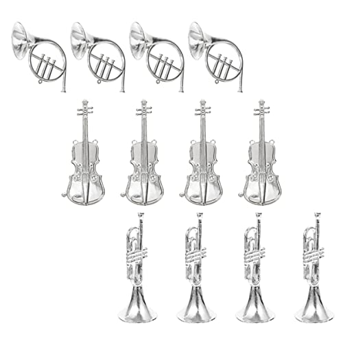 JOINPAYA 12 Teiliges Musikinstrumentenmodell Silberner Weihnachtsbaum Musikinstrumente Weihnachtsgirlande Glocken Silberne Instrumente Puppenhaus Weihnachtsdekoration Miniatur JOINPAYA 12 Teiliges Musikinstrumentenmodell Silberner Weihnachtsbaum Musikinstrumente Weihnachtsgirlande Glocken Silberne Instrumente Puppenhaus Weihnachtsdekoration Miniatur von JOINPAYA