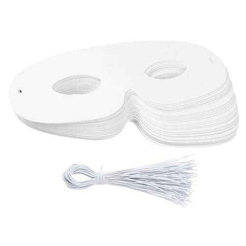 JOINPAYA 120 Stück DIY Bemalbare Weiße Papiermasken mit Elastischen Bändern Halbe Gesichts Masken aus Dickem Karton Sicher und Vielseitig für Halloween Fasching Geburtstagsfeiern JOINPAYA 120 Stück DIY Bemalbare Weiße Papiermasken mit Elastischen Bändern Halbe Gesichts Masken aus Dickem Karton Sicher und Vielseitig für Halloween Fasching Geburtstagsfeiern von JOINPAYA