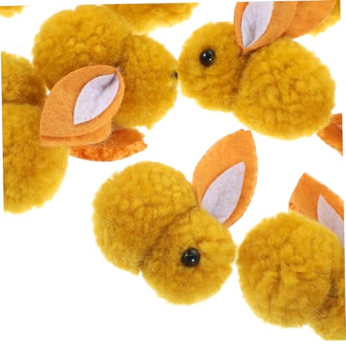 JOINPAYA 12Pcs Plüschhase Cuddly Bunny Weihnachts Party weinachtsgeschenke weihnachtsdekos Tiere Kaninchen Fee Christbaumschmuck dekorative Hasenplüschpuppe Light Brown von JOINPAYA
