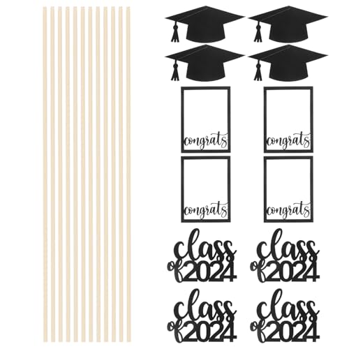 JOINPAYA 12St Abschlusssaison Vase stolz Hochzeitstorte Topper Krone Graduierung Dekoration Abschluss Dekoration Dessertringe Links abschluss glückwunsch abholen Papiergraddekore Holz Black JOINPAYA 12St Abschlusssaison Vase stolz Hochzeitstorte Topper Krone Graduierung Dekoration Abschluss Dekoration Dessertringe Links abschluss glückwunsch abholen Papiergraddekore Holz Black von JOINPAYA