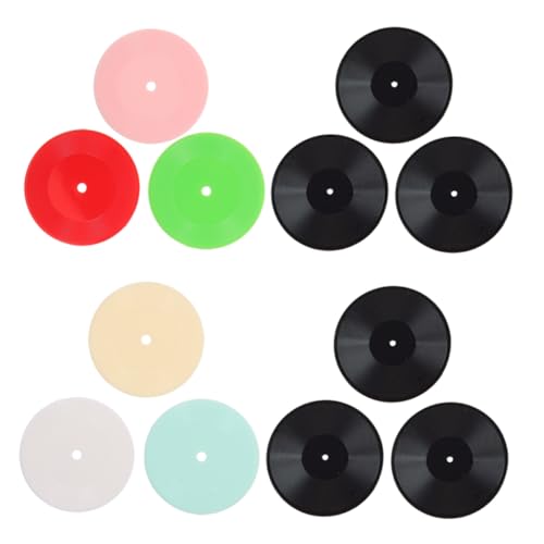 JOINPAYA Mini-Vinyl-schallplatten-Set Für Puppenhaus 12-teilig Vintage-schallplatten Für Musikzimmer Zubehör Für Miniaturszenen von JOINPAYA